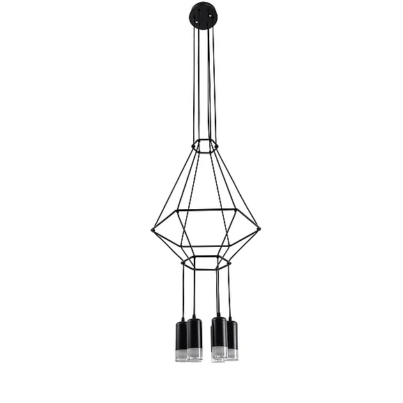 Bethel Black Metal & Aluminium Painted Body LED Light Fixture ZP53