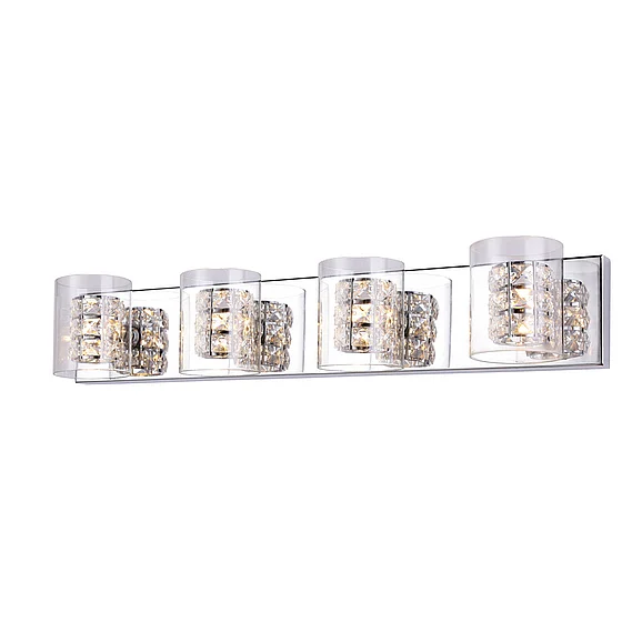 Bethel Chrome Framed Bathroom Vanity Light ZP92