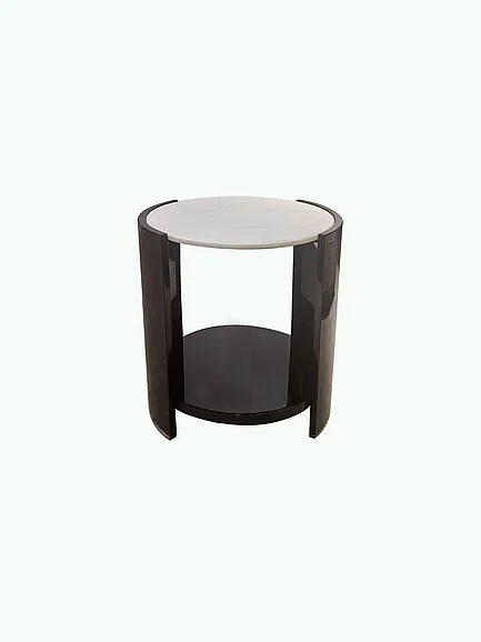 Klaussner Elan Brio Side Table w/ Marble Top in White