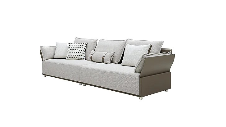 Klaussner Elan Velluto 4 Seater Sofa in Gray