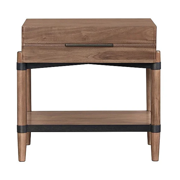 Legends Tranquility Rectangle Nightstand in Walnut ZTRN-7115