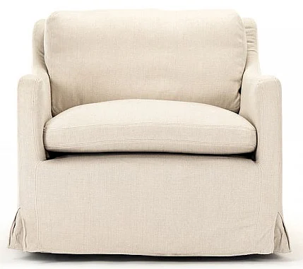 Zentique Raul Club Arm Chair in White ZVD008